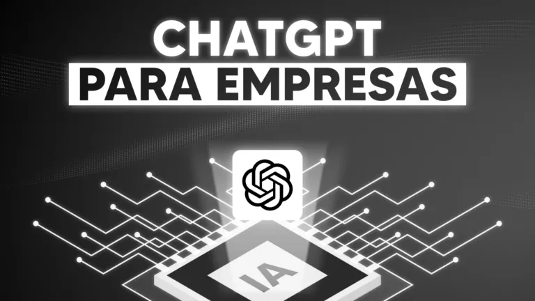 Portada del curso ChatGPT para los Negocios, con el logo de ChatGPT sobre un chip de circuitos