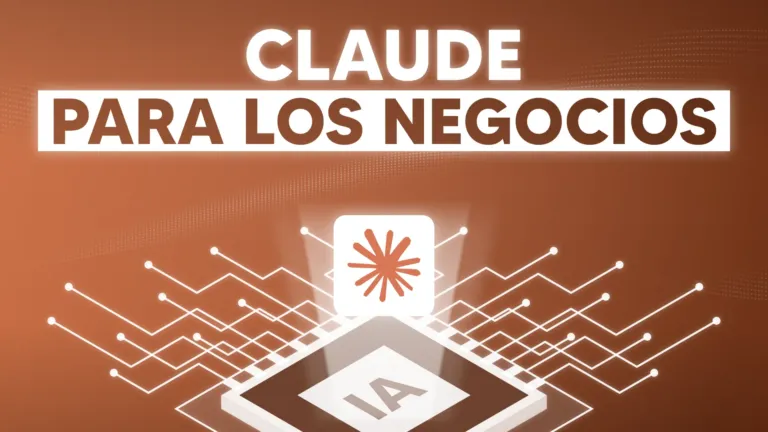 Portada del curso Claude para los Negocios, con el logo de Claude sobre un chip de circuitos